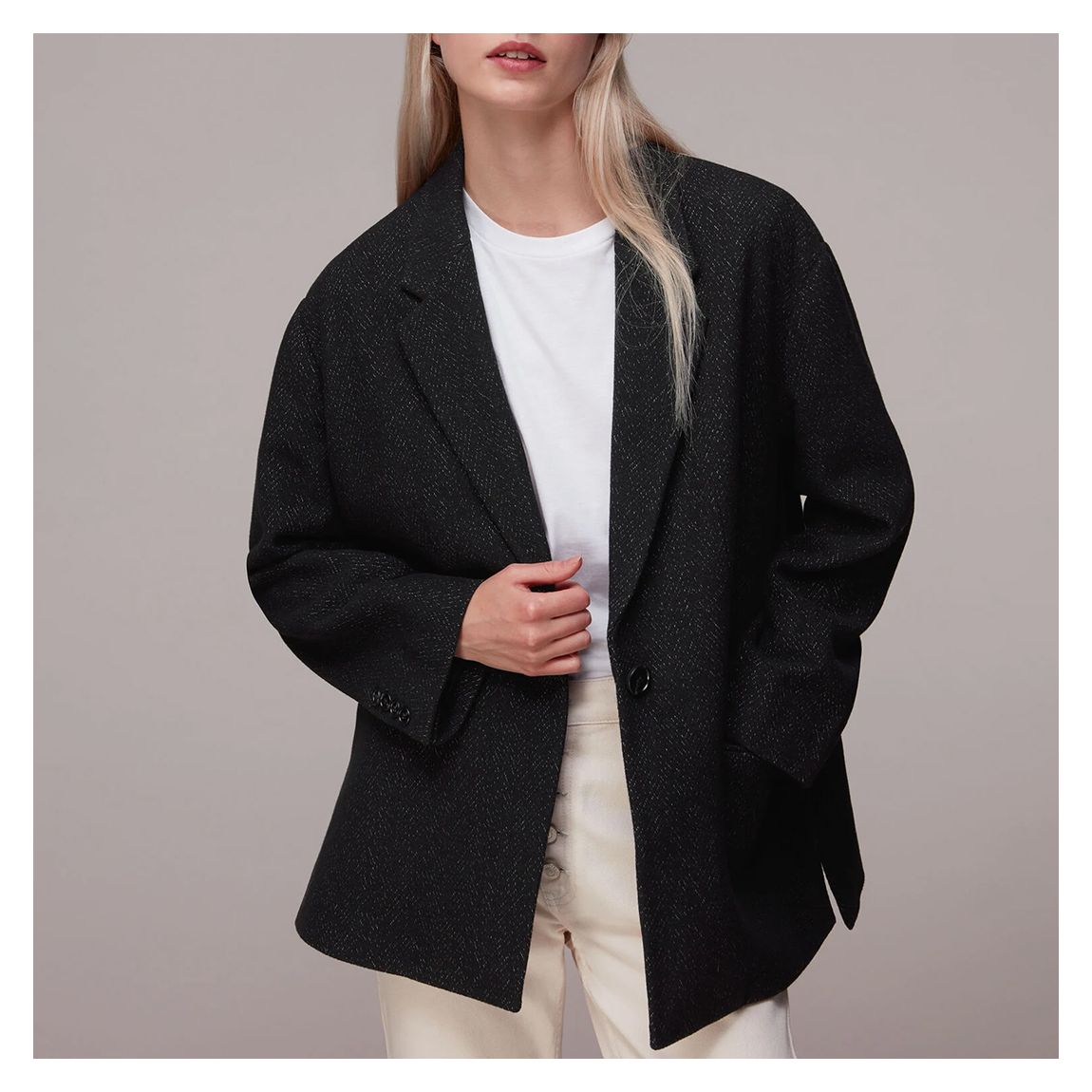 Black Maria Flecked Wool Blazer main product photo