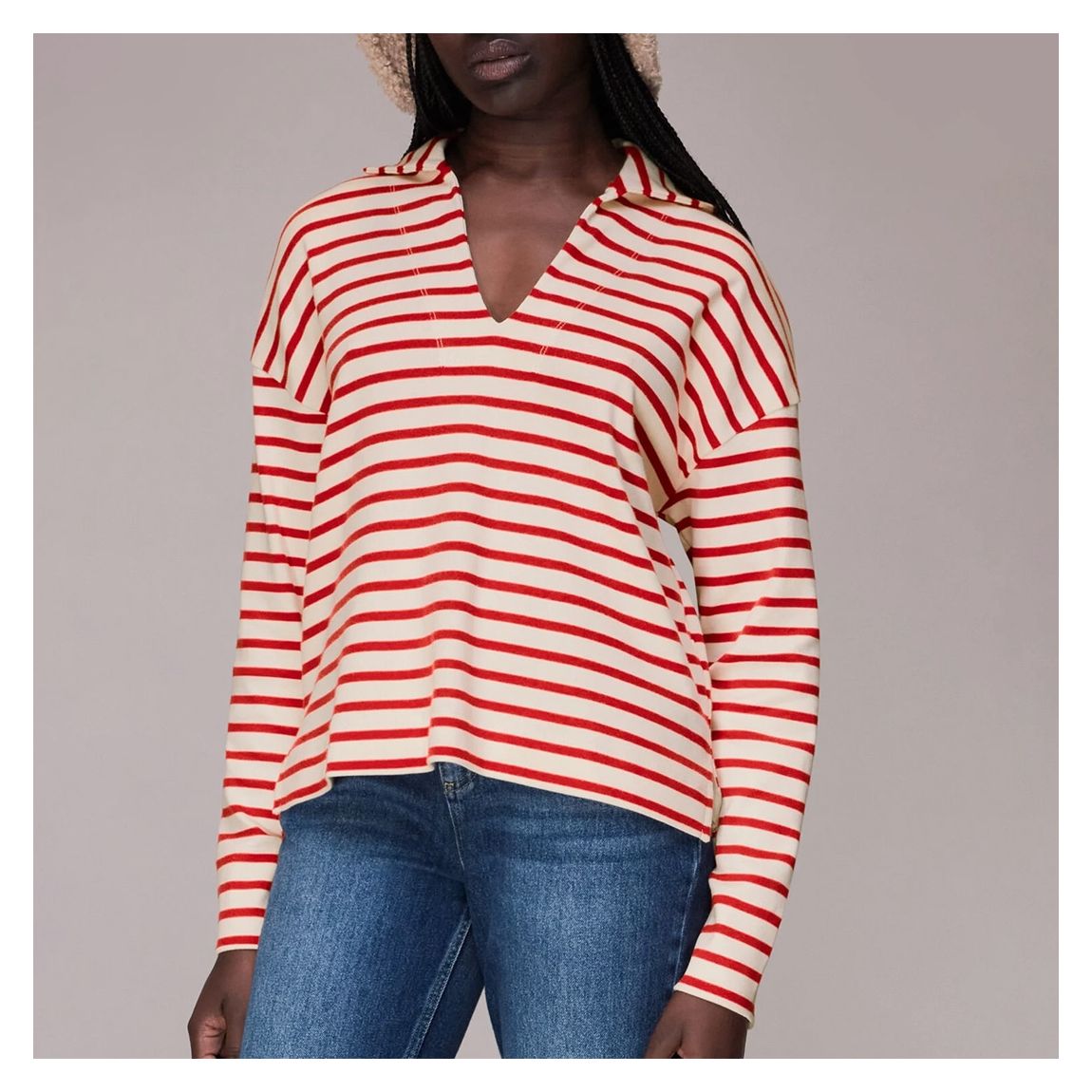 Red/White Breton Jersey Shirt main product photo
