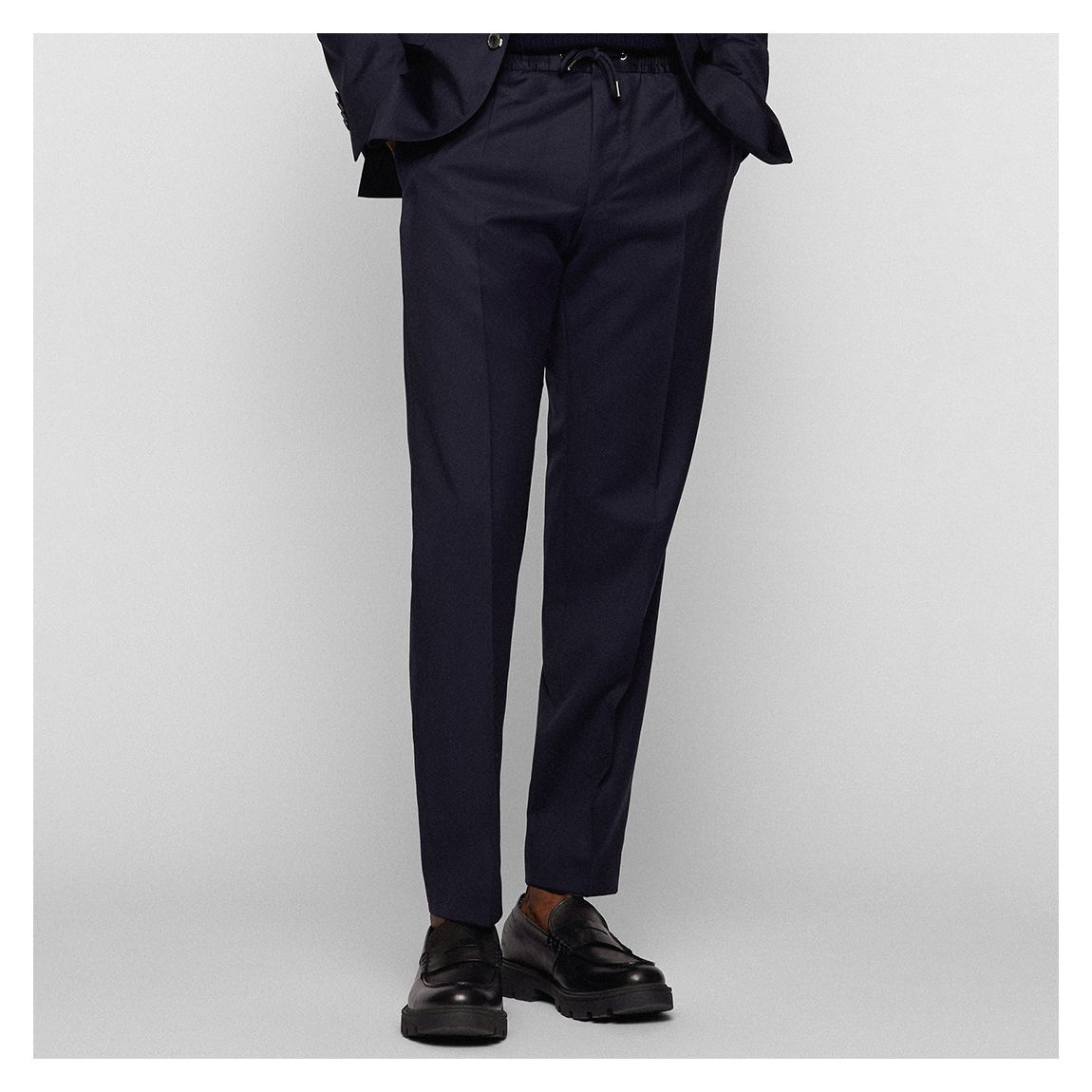 Dark Blue Banks Wool Trousers main product photo