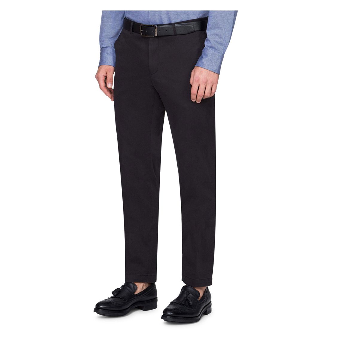 Black Stanino Stretch Cotton Trousers main product photo