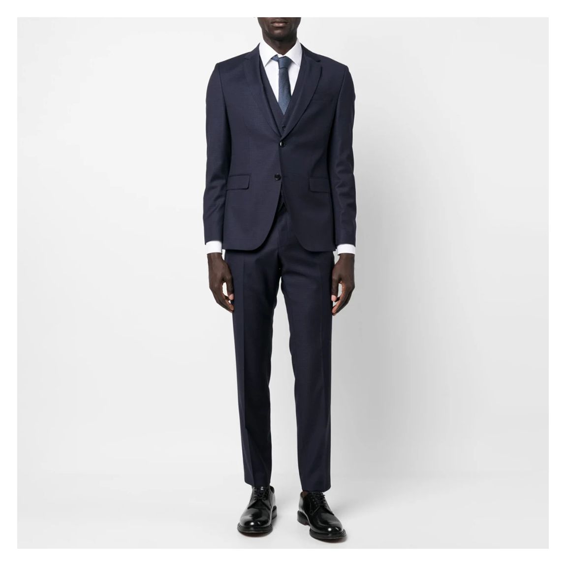 Navy Reymond 3 Piece Stretch Wool Suit main product photo