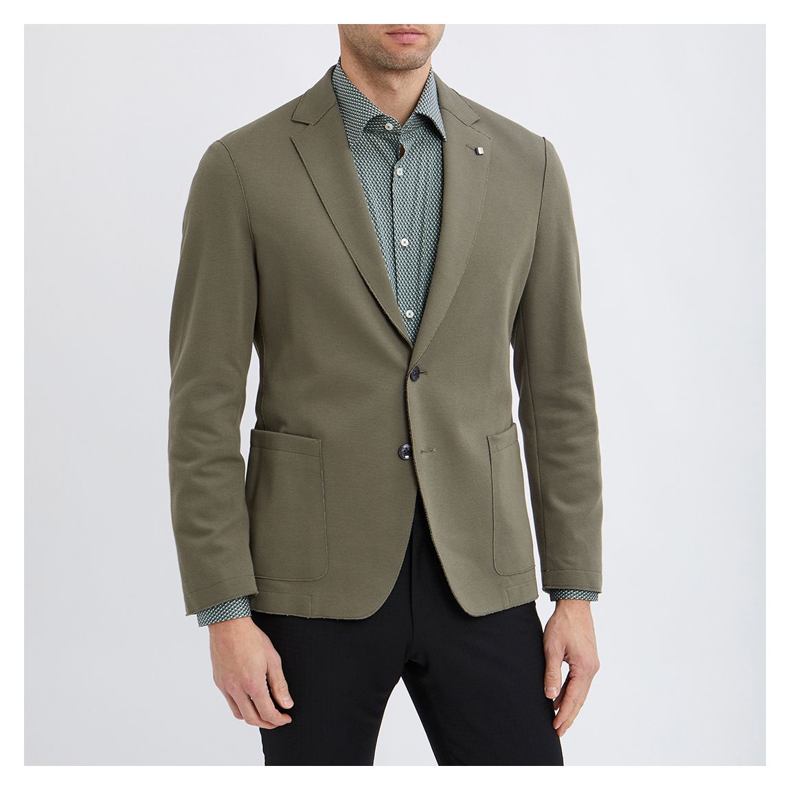 Green Hanry Cotton Blend Blazer main product photo