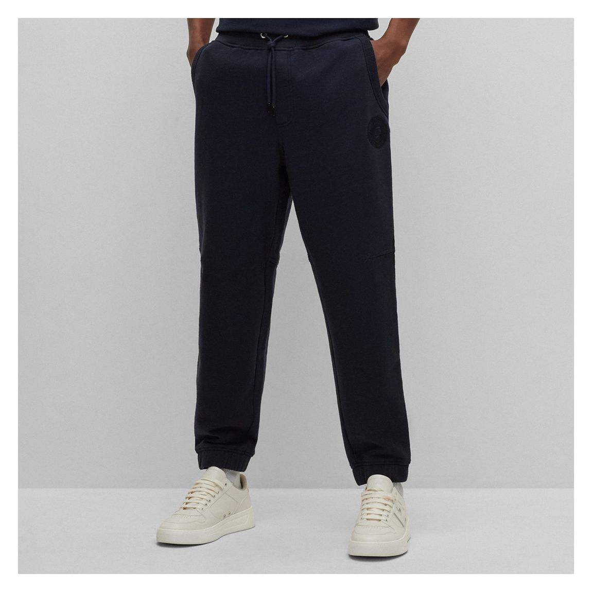 Dark Blue Secollege Cotton Joggers main product photo
