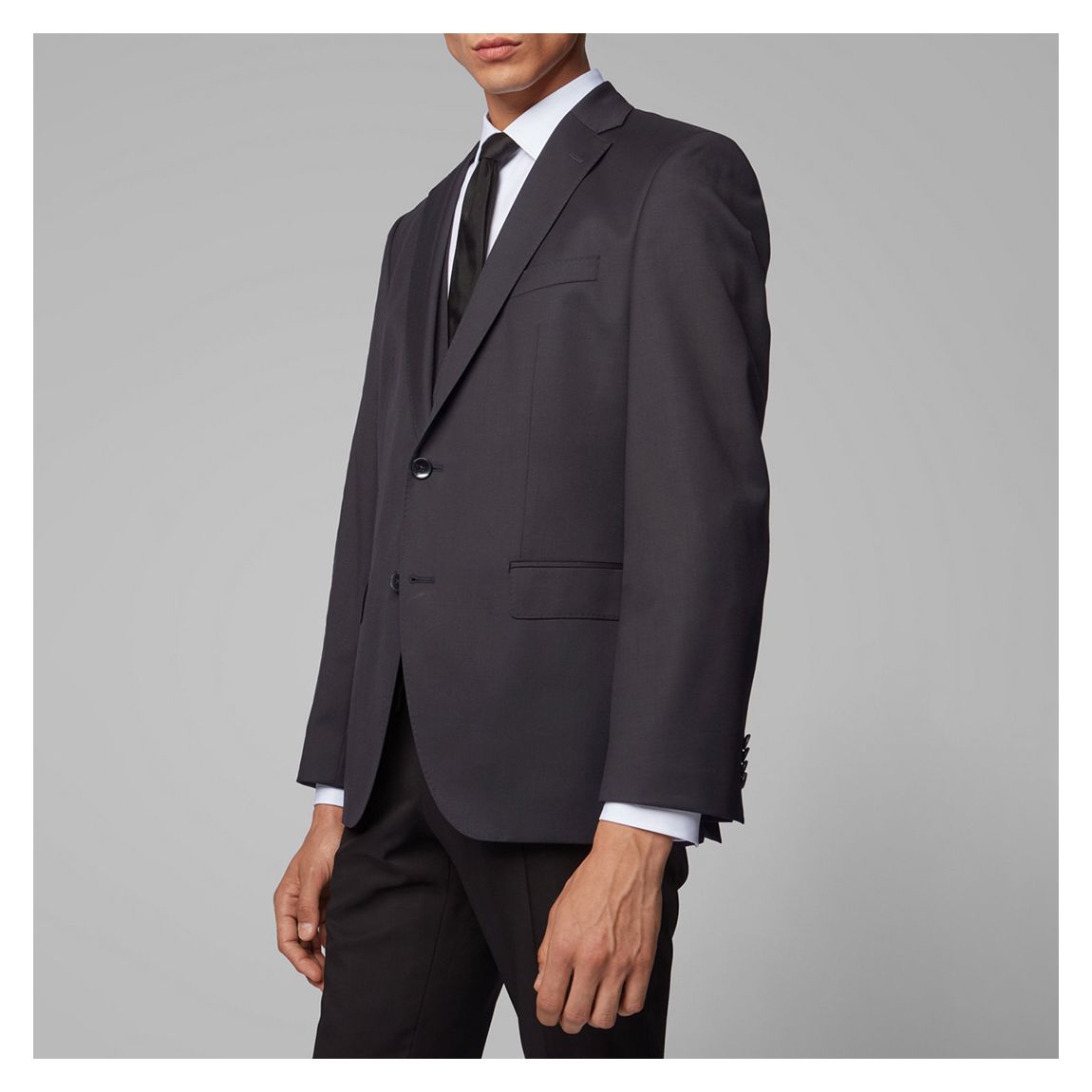Black Johnstons Wool Suit Jacket main product photo
