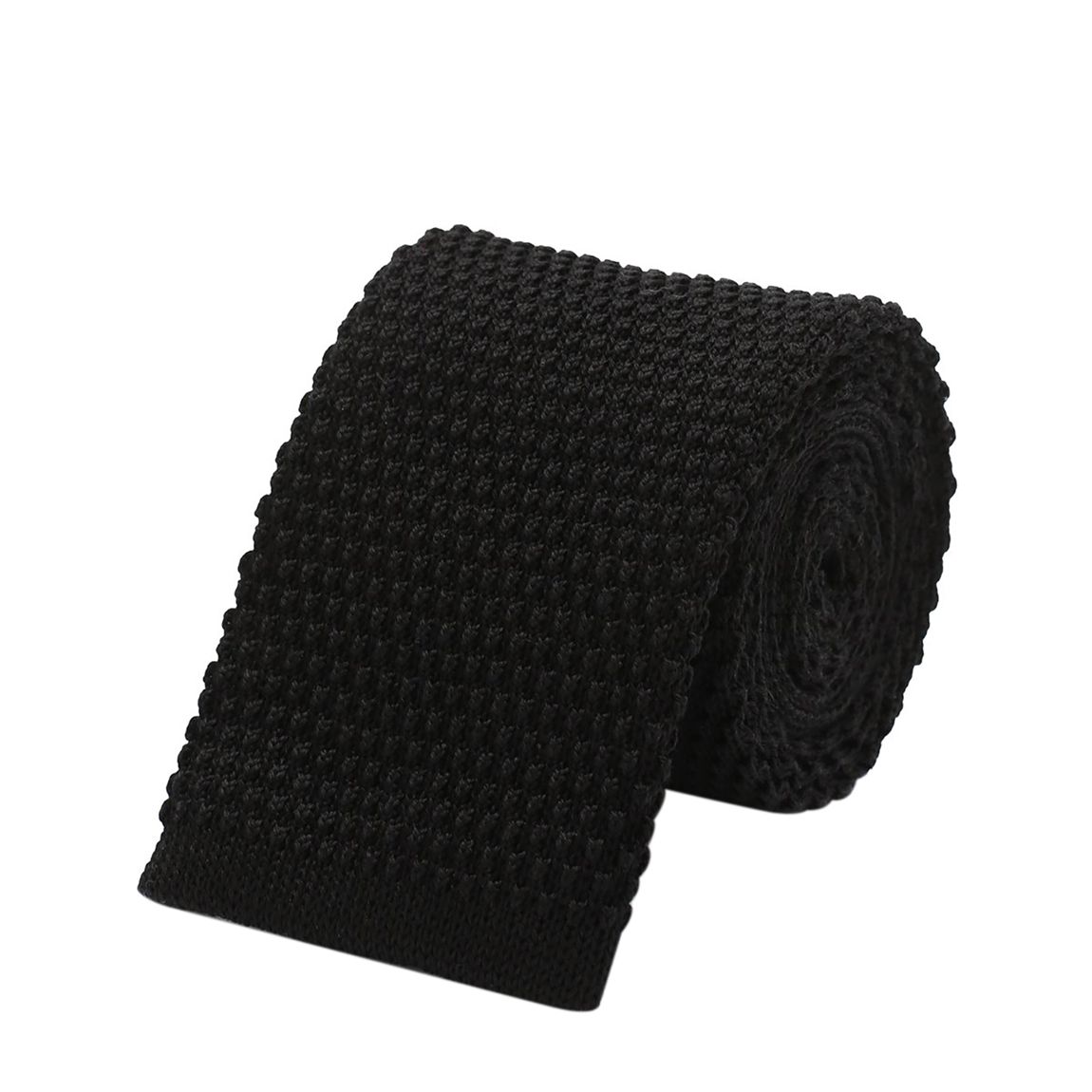 Black Knitted Cotton Tie main product photo
