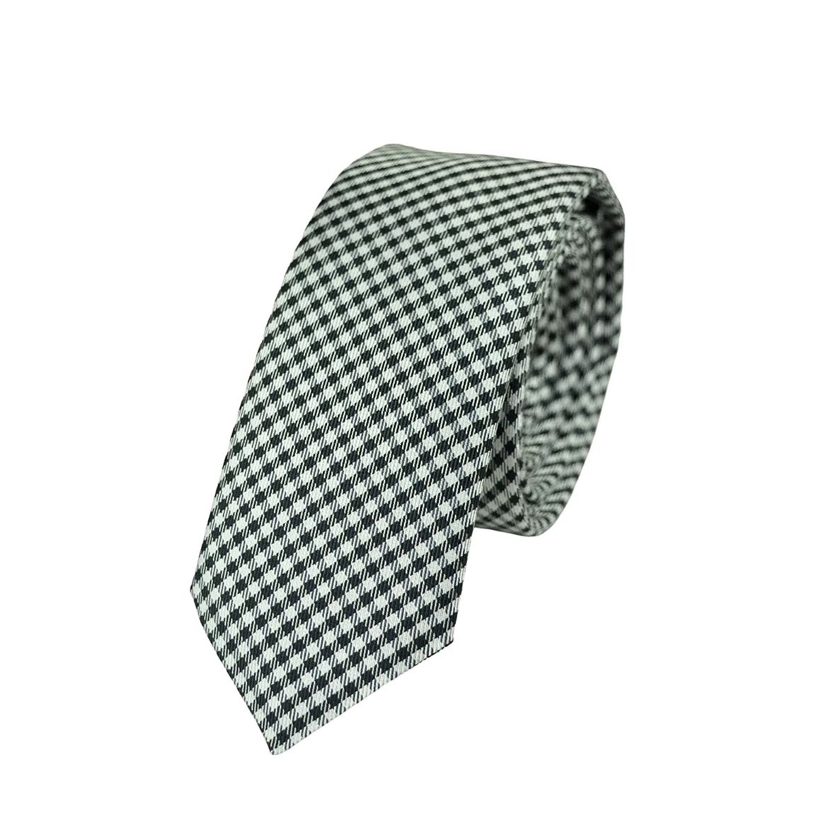 Black Check Silk Tie main product photo