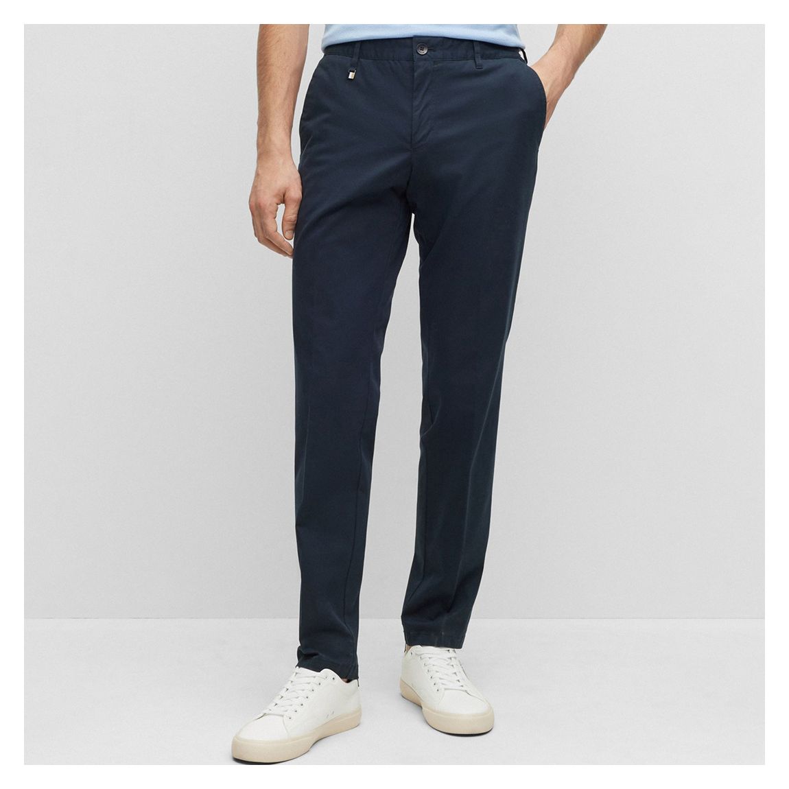 Dark Blue Genius Stretch Cotton Chinos main product photo