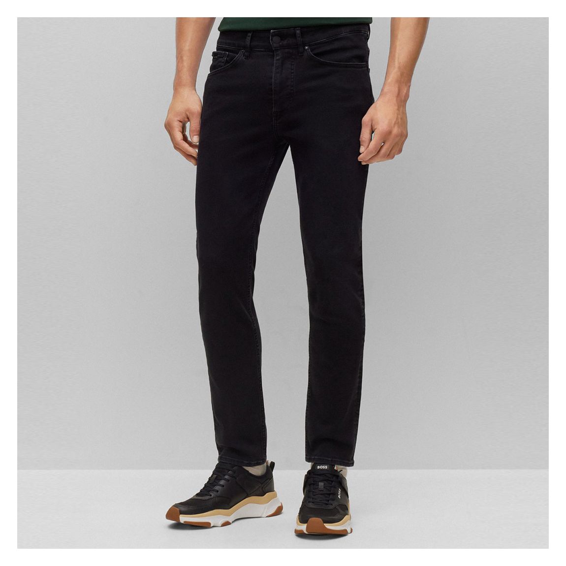 Black Taber Stretch Cotton Trousers main product photo