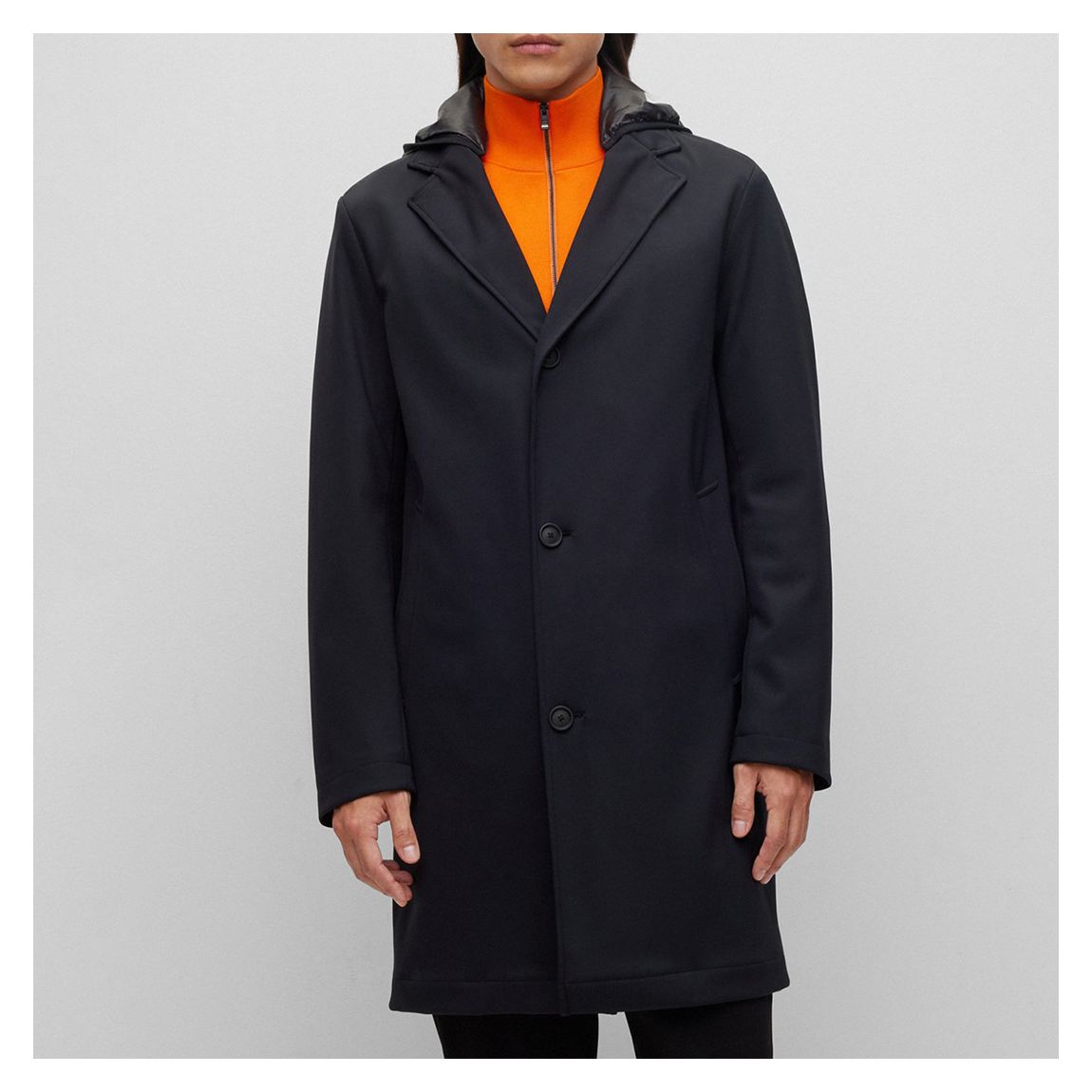 Black Cam Hooded Coat main product photo