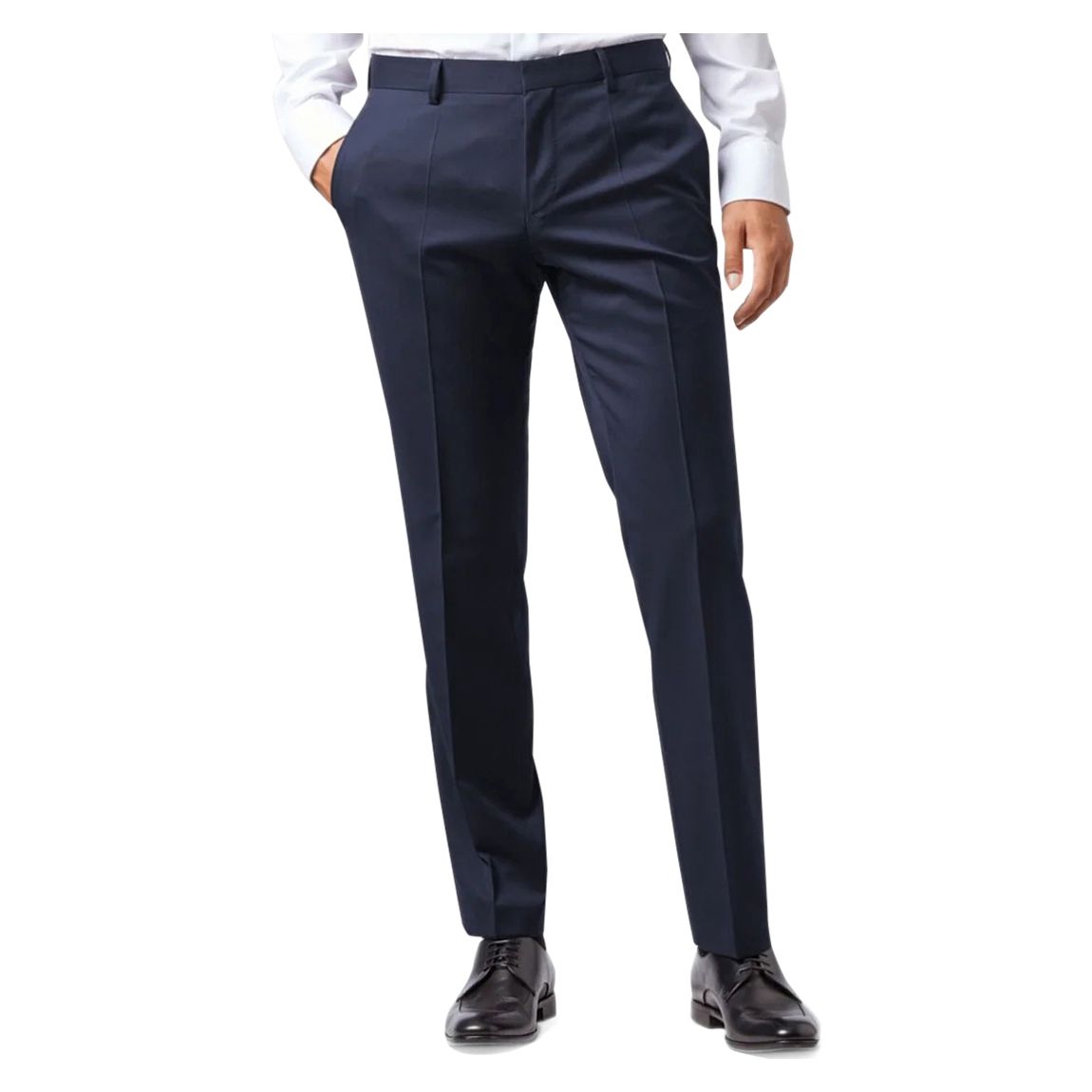 Navy Grey Gibson Wool Blend Suit Trousers main product photo