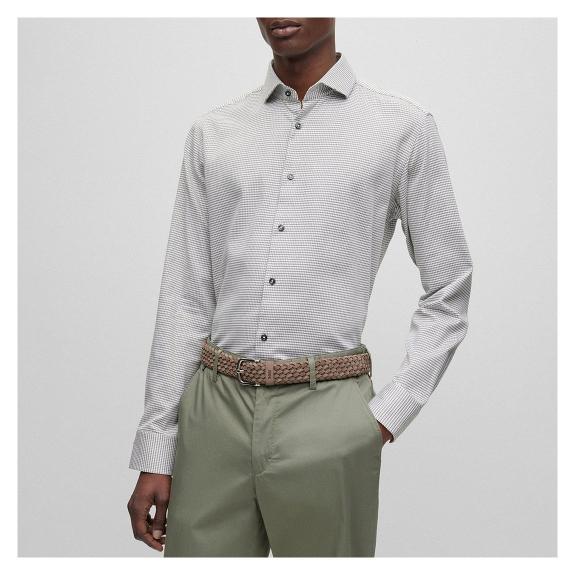 Light Grey Joe Stretch Cotton Shirt main product photo