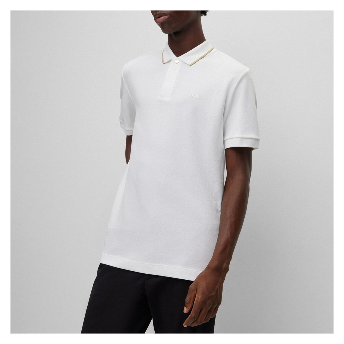 White Parlay Cotton Polo Shirt main product photo