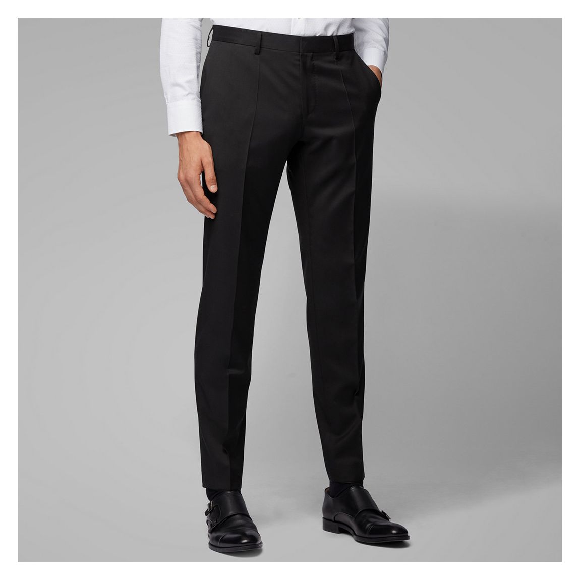 Black Gibson Wool Suit Trousers main product photo