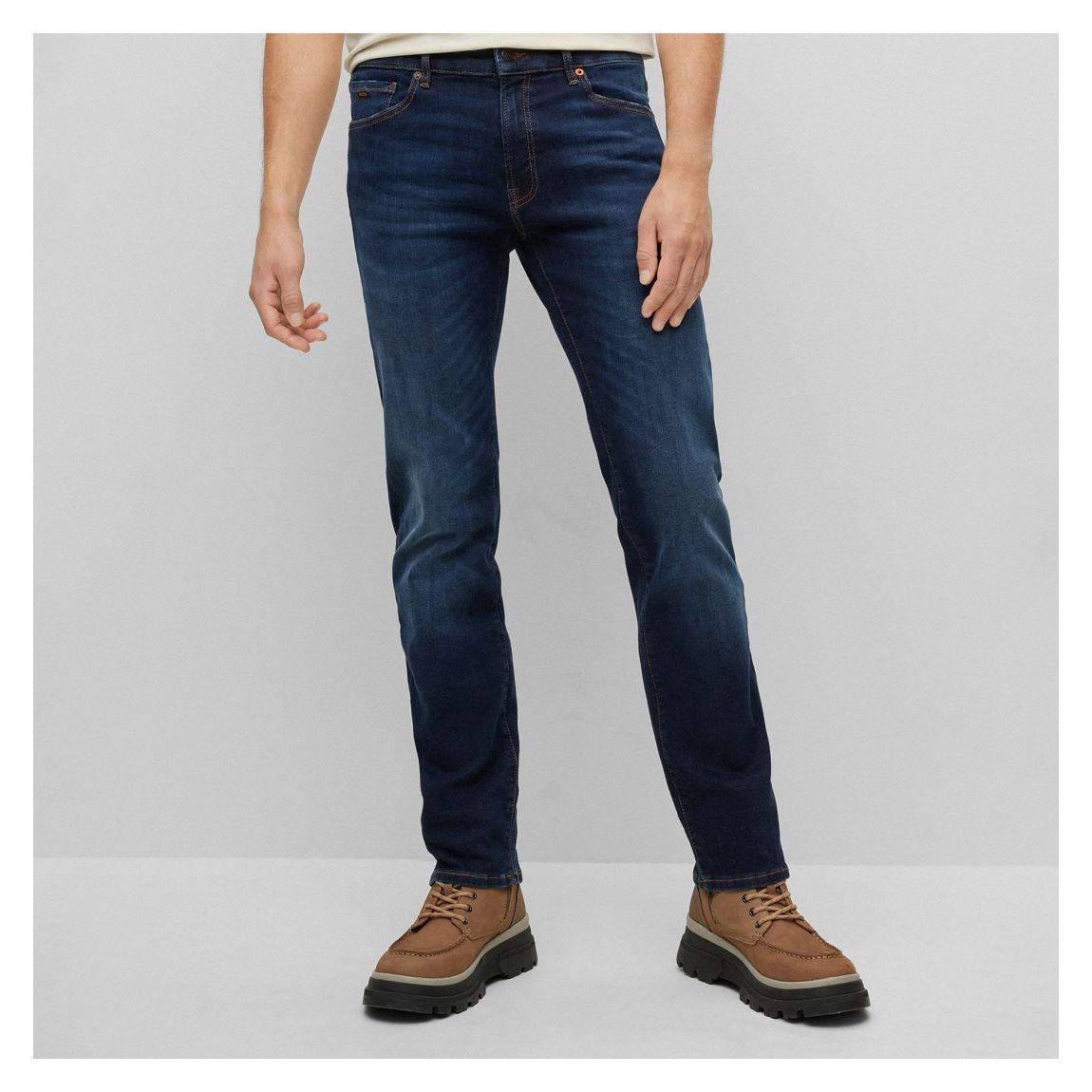 Dark Blue Delano Slim Stretch Jeans main product photo
