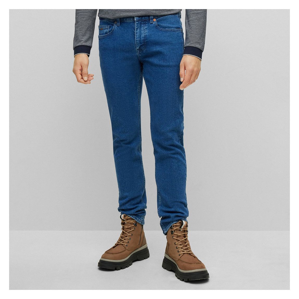 Mid Blue Delaware Slim Stretch Jeans main product photo