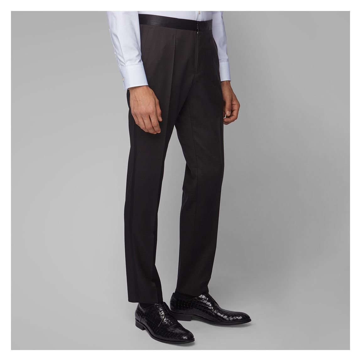 Black Gilan Wool Dinner Suit Trousers main product photo