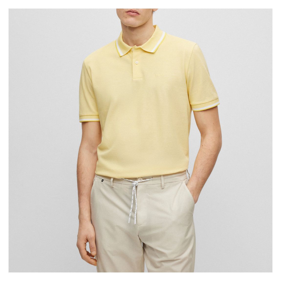 Yellow Parlay Cotton Polo Shirt main product photo
