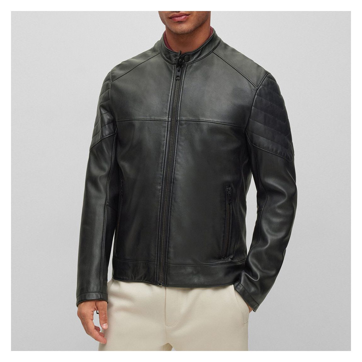 Black Joset Leather Jacket main product photo