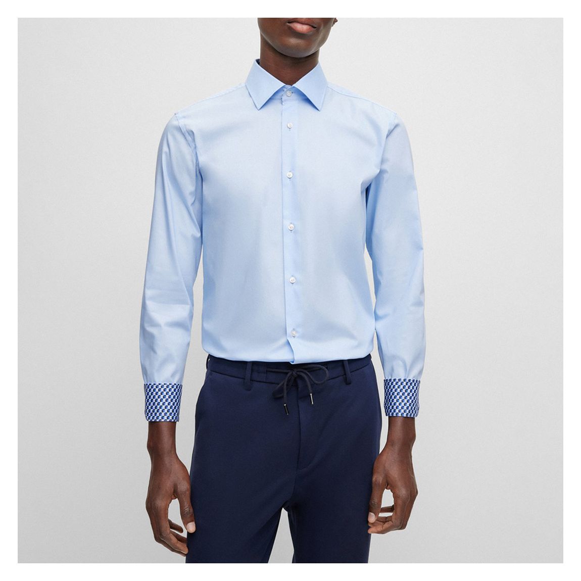 Blue Hank Cotton Shirt main product photo