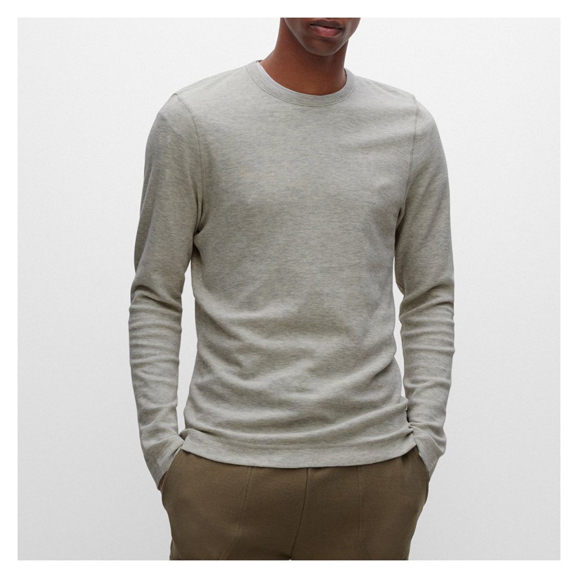 Grey Tempest Cotton Long Sleeve Top main product photo