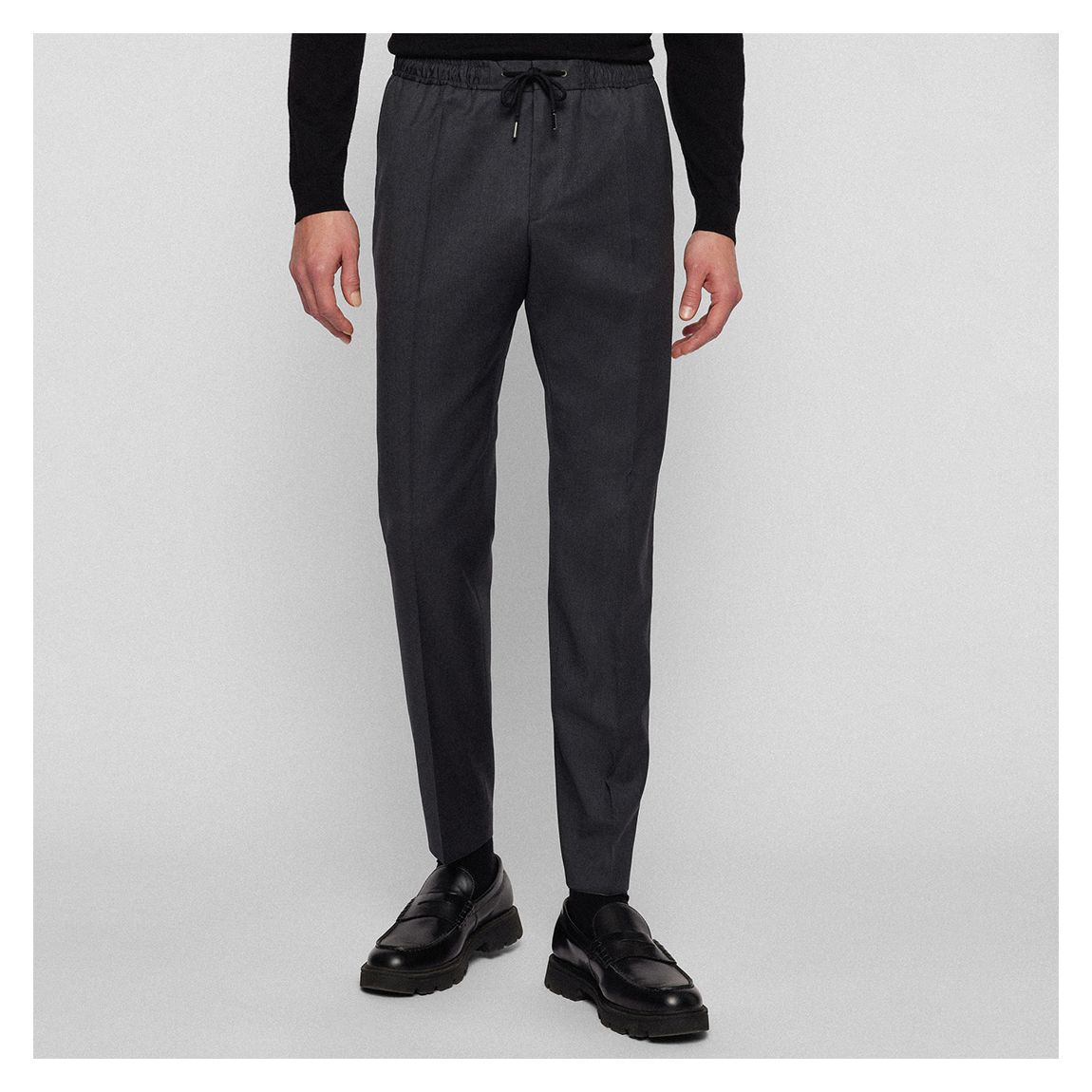 Dark Grey Banks Wool Trousers main product photo