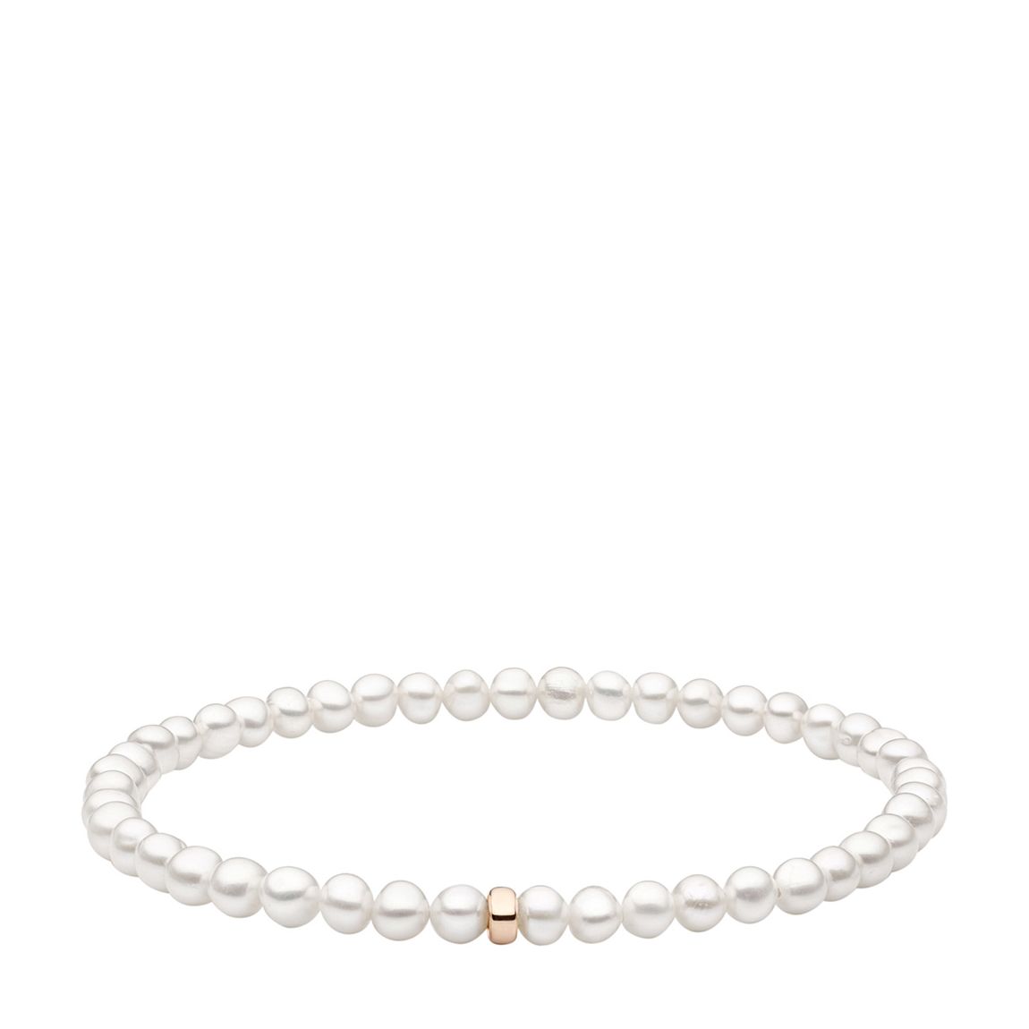 White & Rose Gold Plated Freshwater Pearl Bracelet main product photo