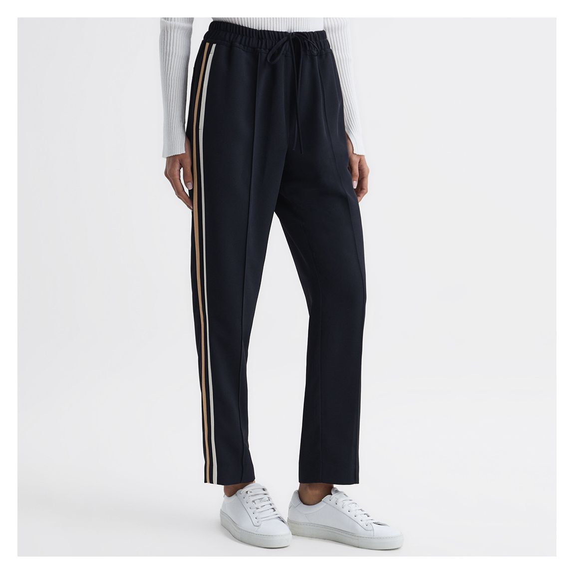Navy Petite Odell Tapered Trousers main product photo