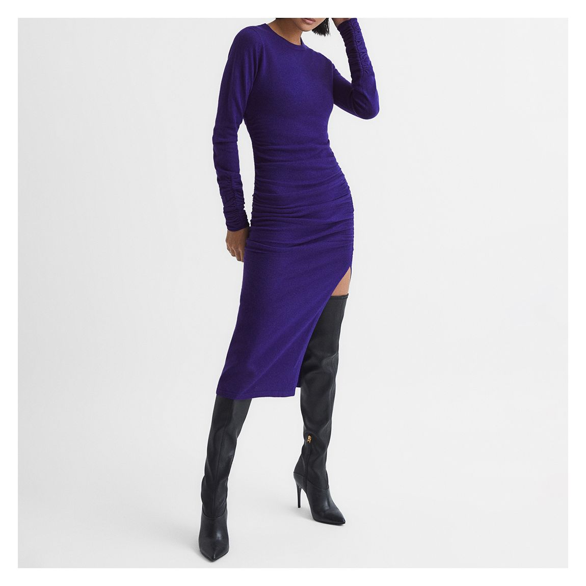 Purple Charley Knit Midi Dress main product photo