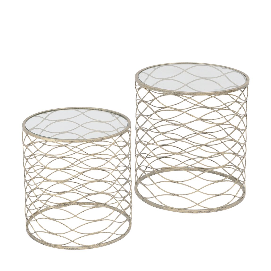 Gatsby Set Of 2 Gold Nesting Side Tables main product photo