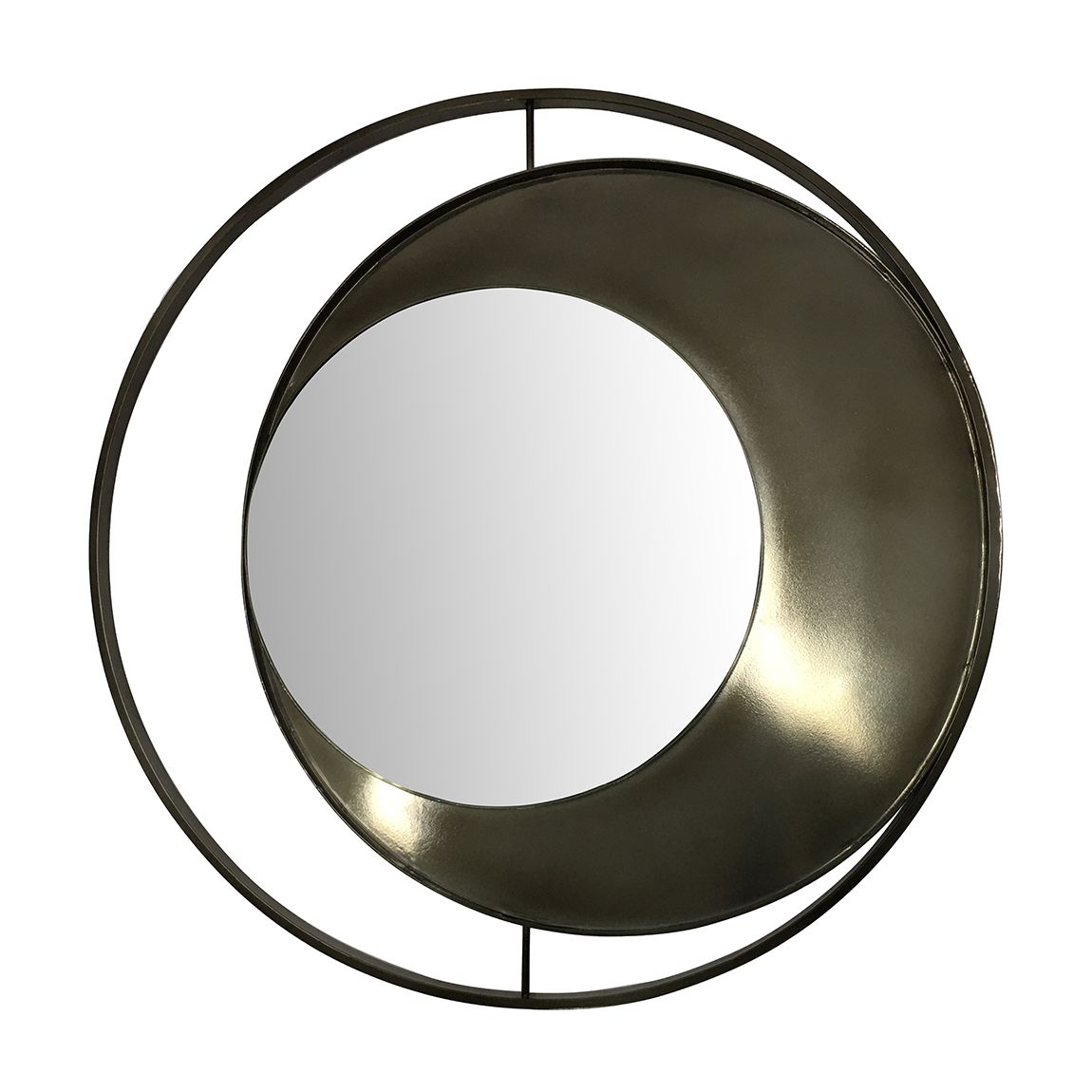 Concentric Circles Iron Mirror Metallic Black Nickel main product photo