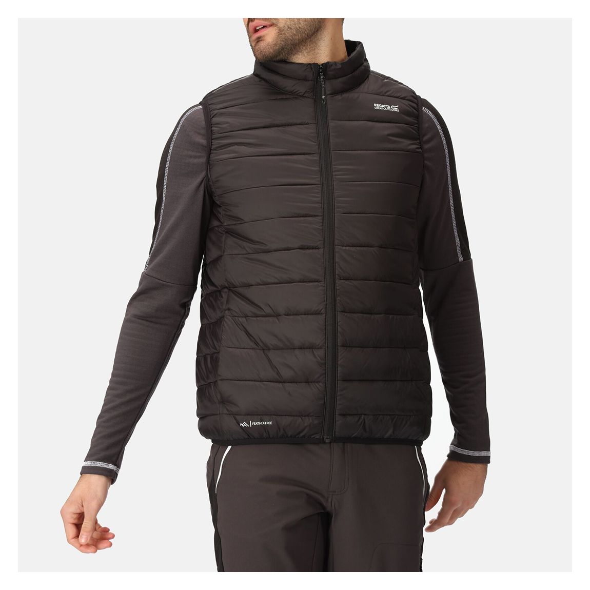 Black Water Resist Baffled Gilet main product photo