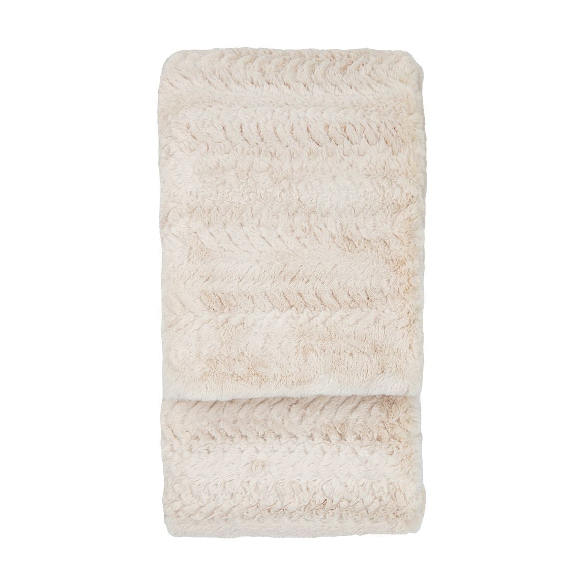 Chevron Brushed Rabbit Fur Throw main product photo
