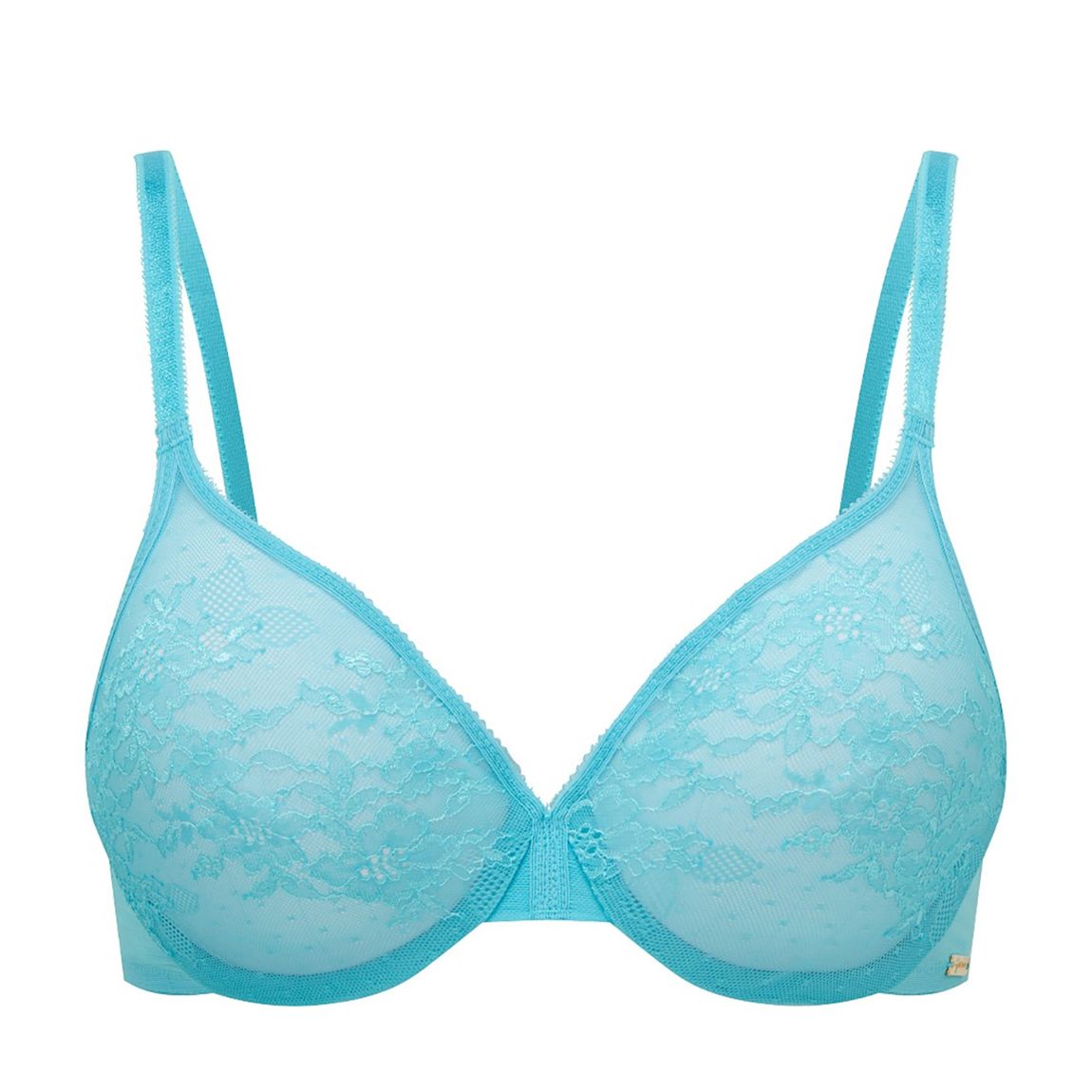 Blue Glossies Lace Sheer Moulded Bra main product photo