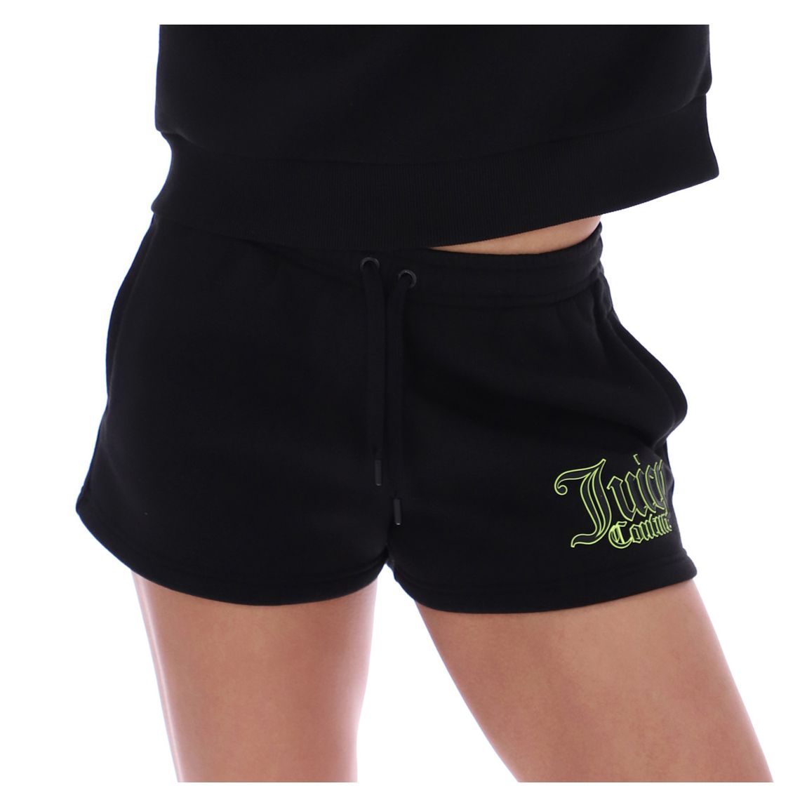 Black Brushed Back Fleece Shorts main product photo