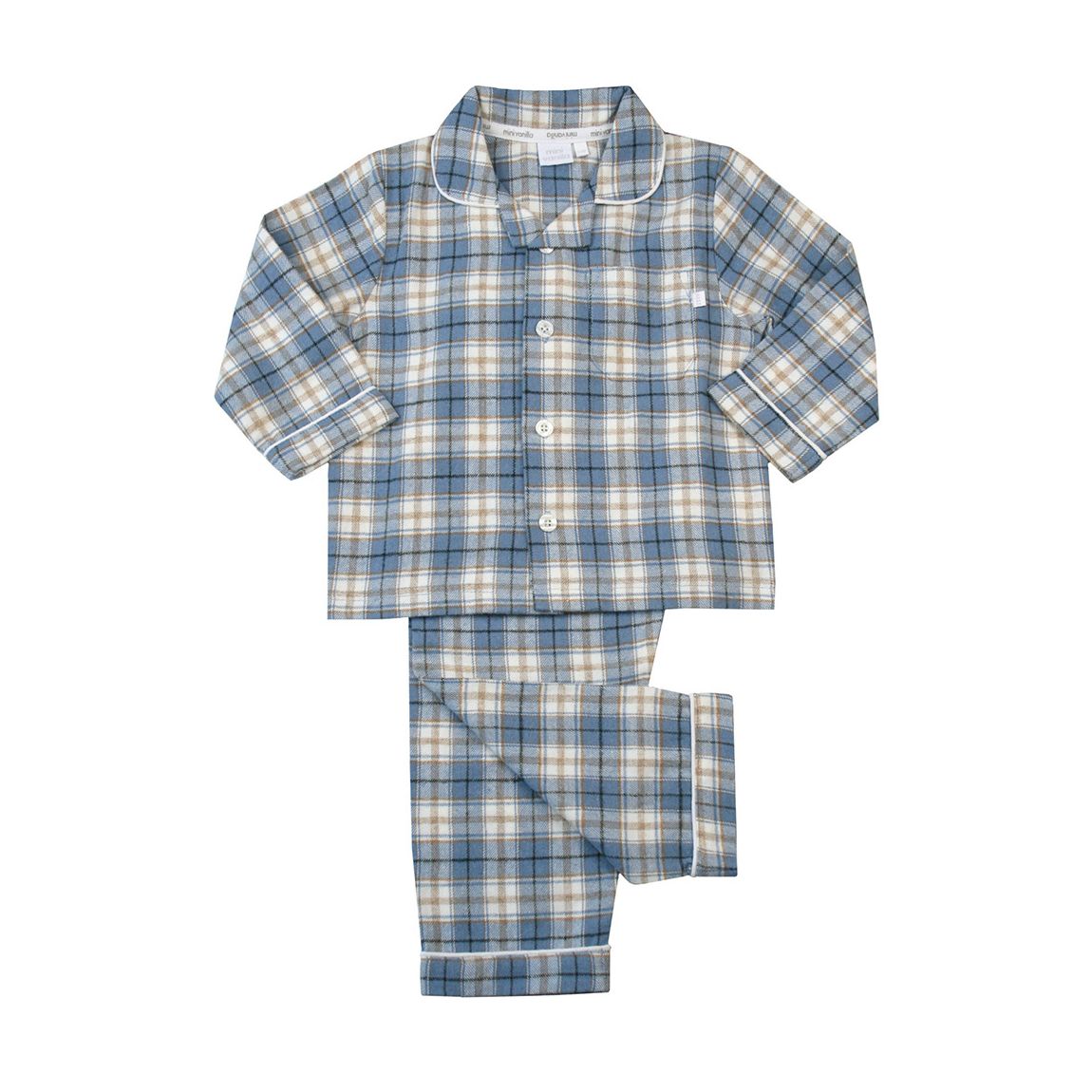 Blue Cotton Faded Check Pyjamas main product photo
