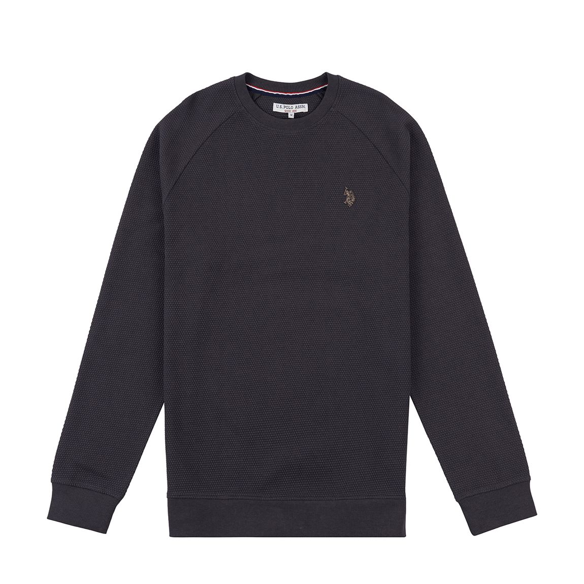 Charcoal Textured Raglan Cotton Jumper main product photo