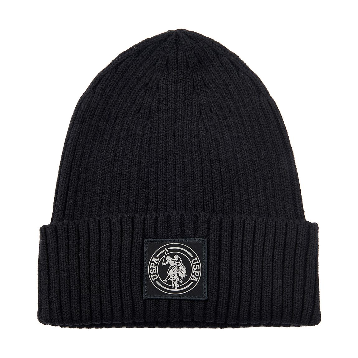Black Cotton Badge Beanie main product photo