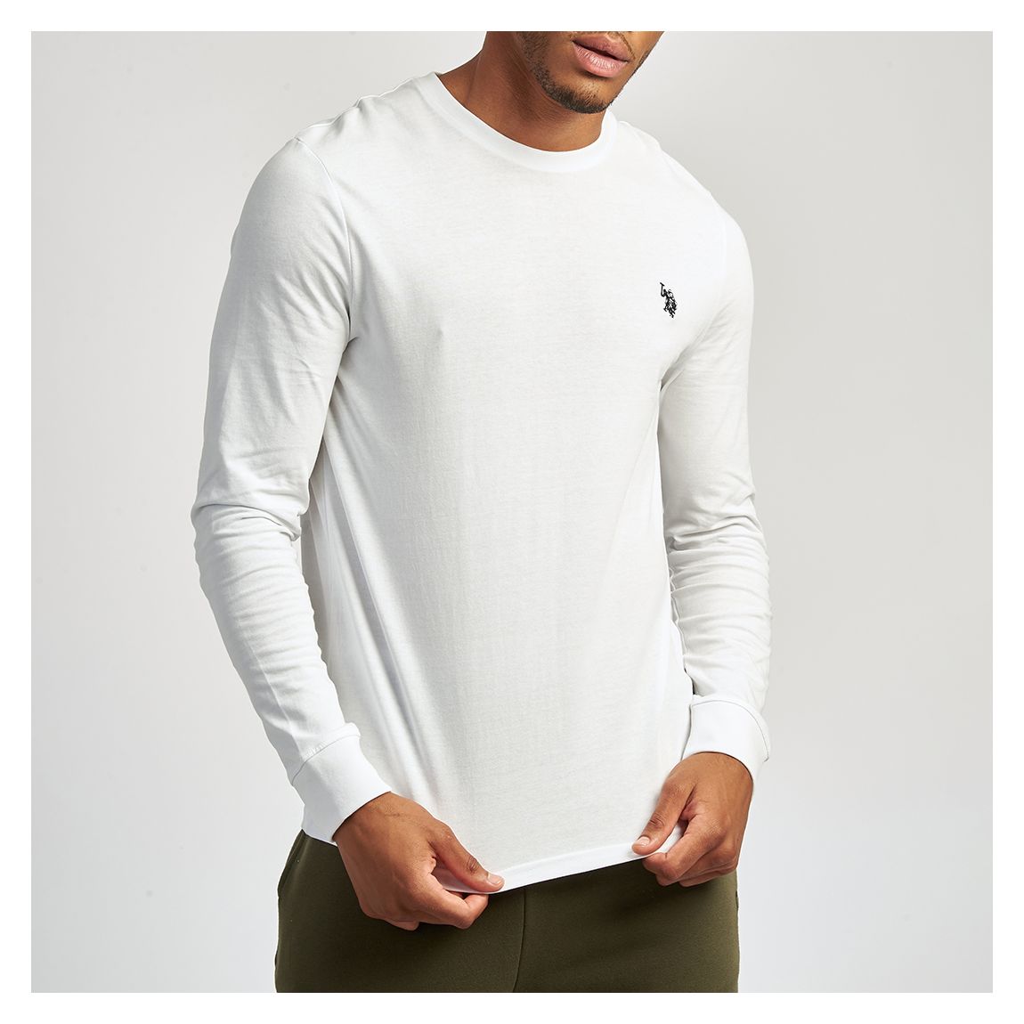 White Long Sleeve Cotton Top main product photo