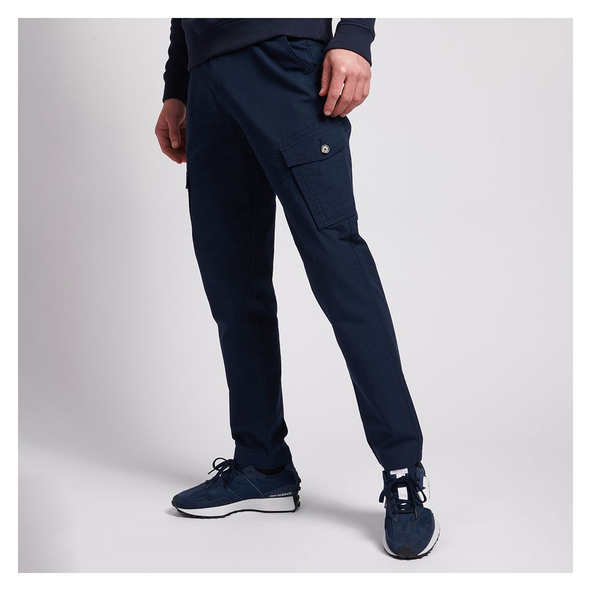 Navy Cotton Cargo Trousers main product photo