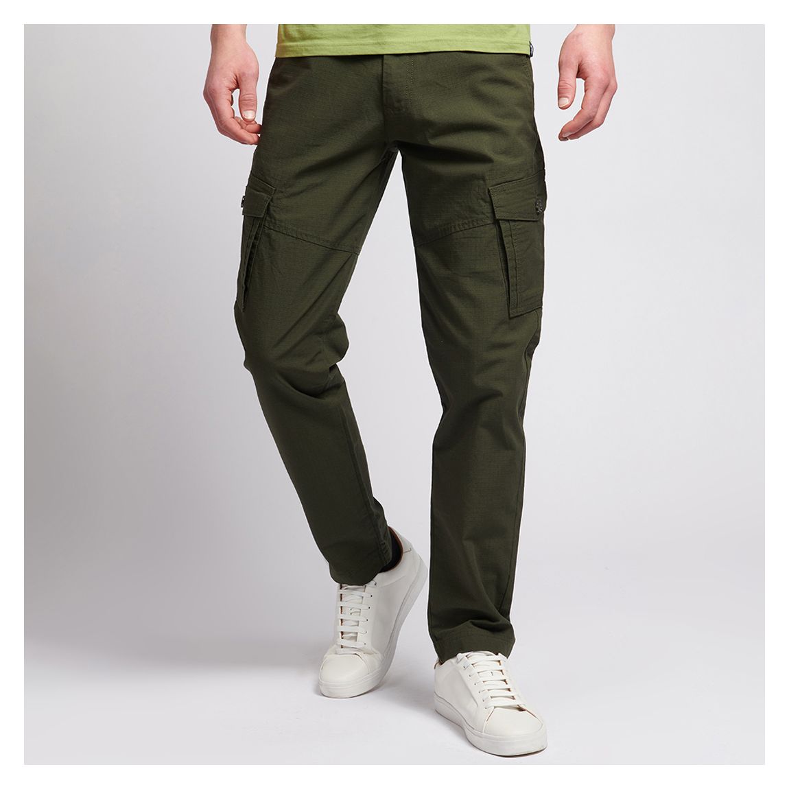 Khaki Cotton Cargo Trousers main product photo