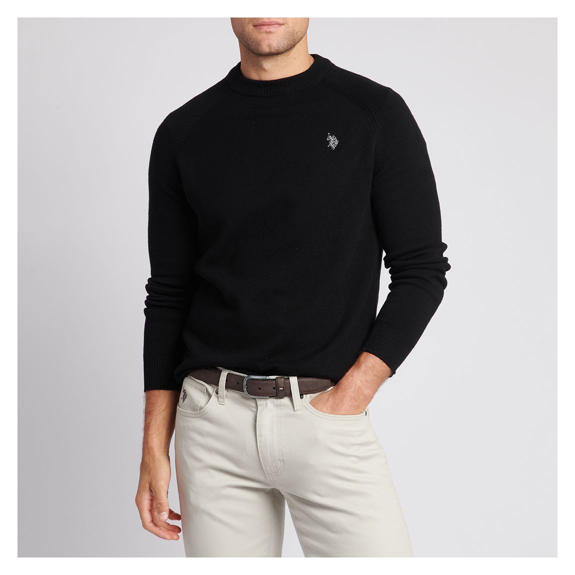 Black Small Logo Cotton Blend Jumper main product photo