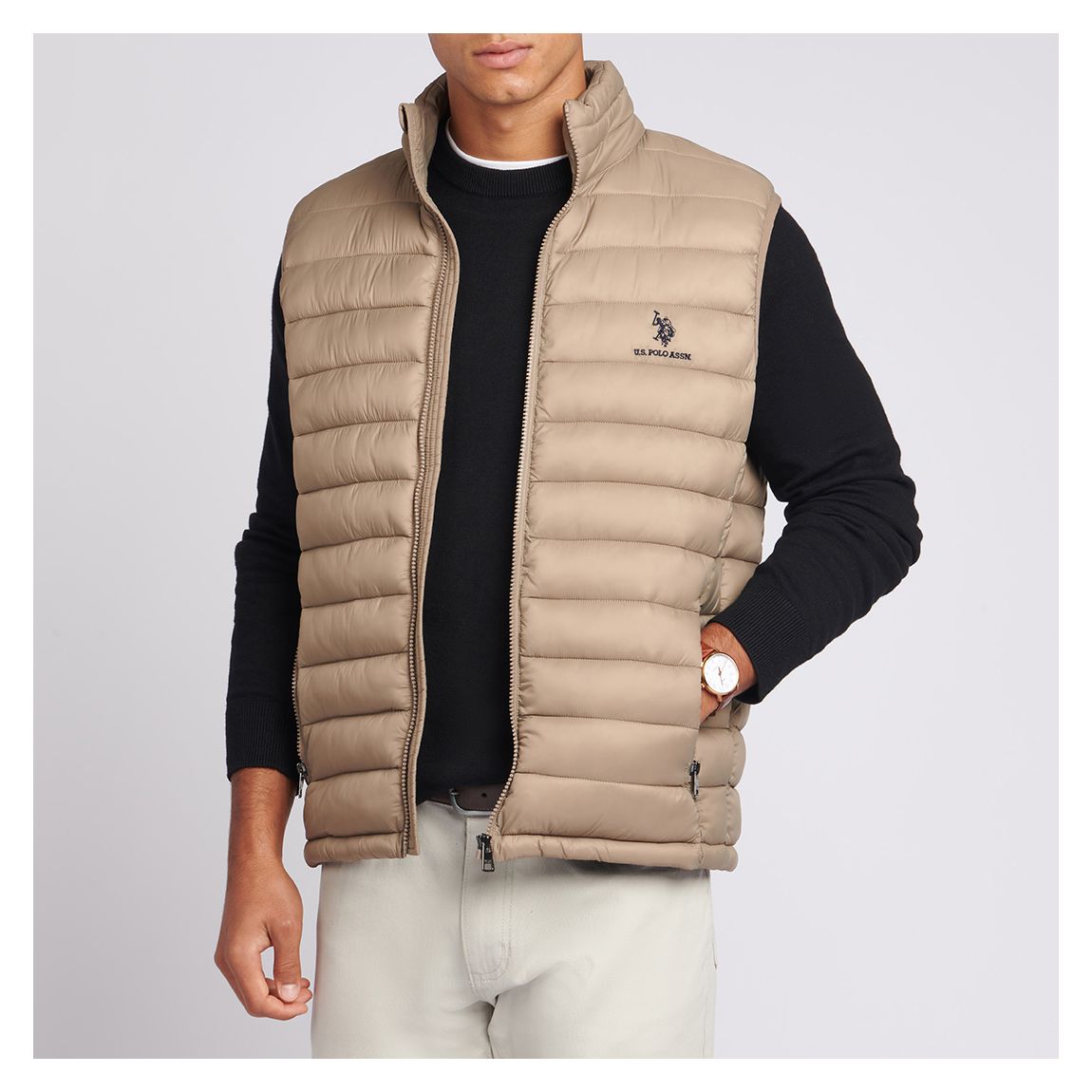 Camel Lightweight Quilted Gilet main product photo
