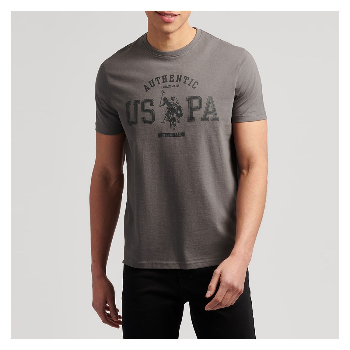 Charcoal Large Logo Cotton T-Shirt main product photo