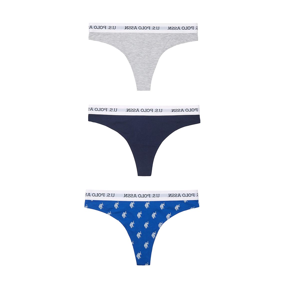 Blue 3 Pack Cotton Thong main product photo