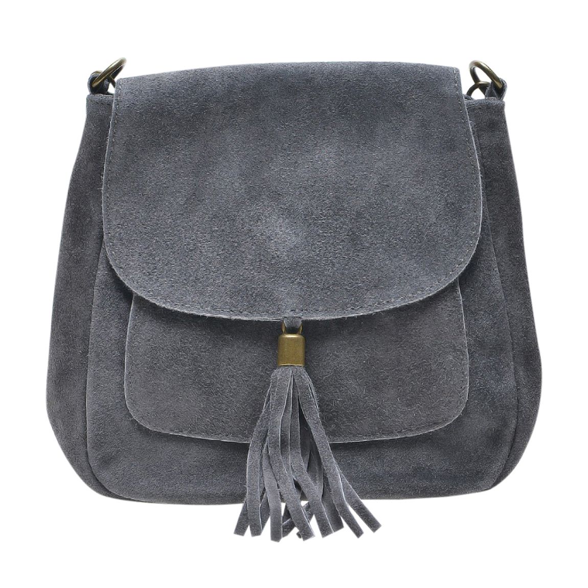 Grey Leather Top Handle Bag main product photo