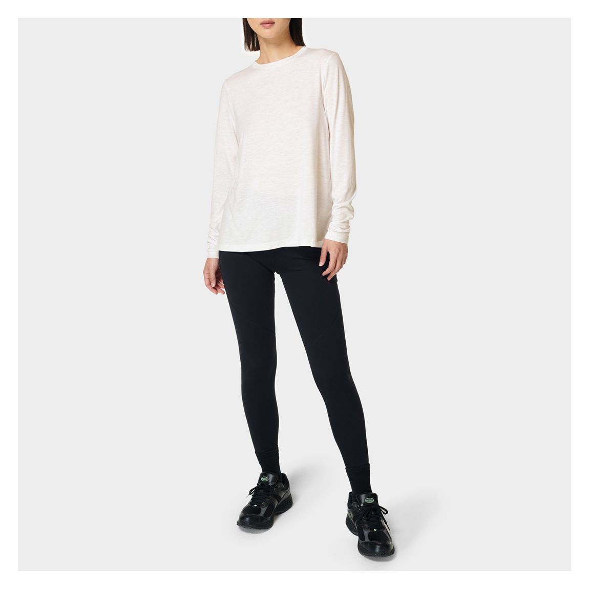 White Focus Training Long Sleeve Top main product photo