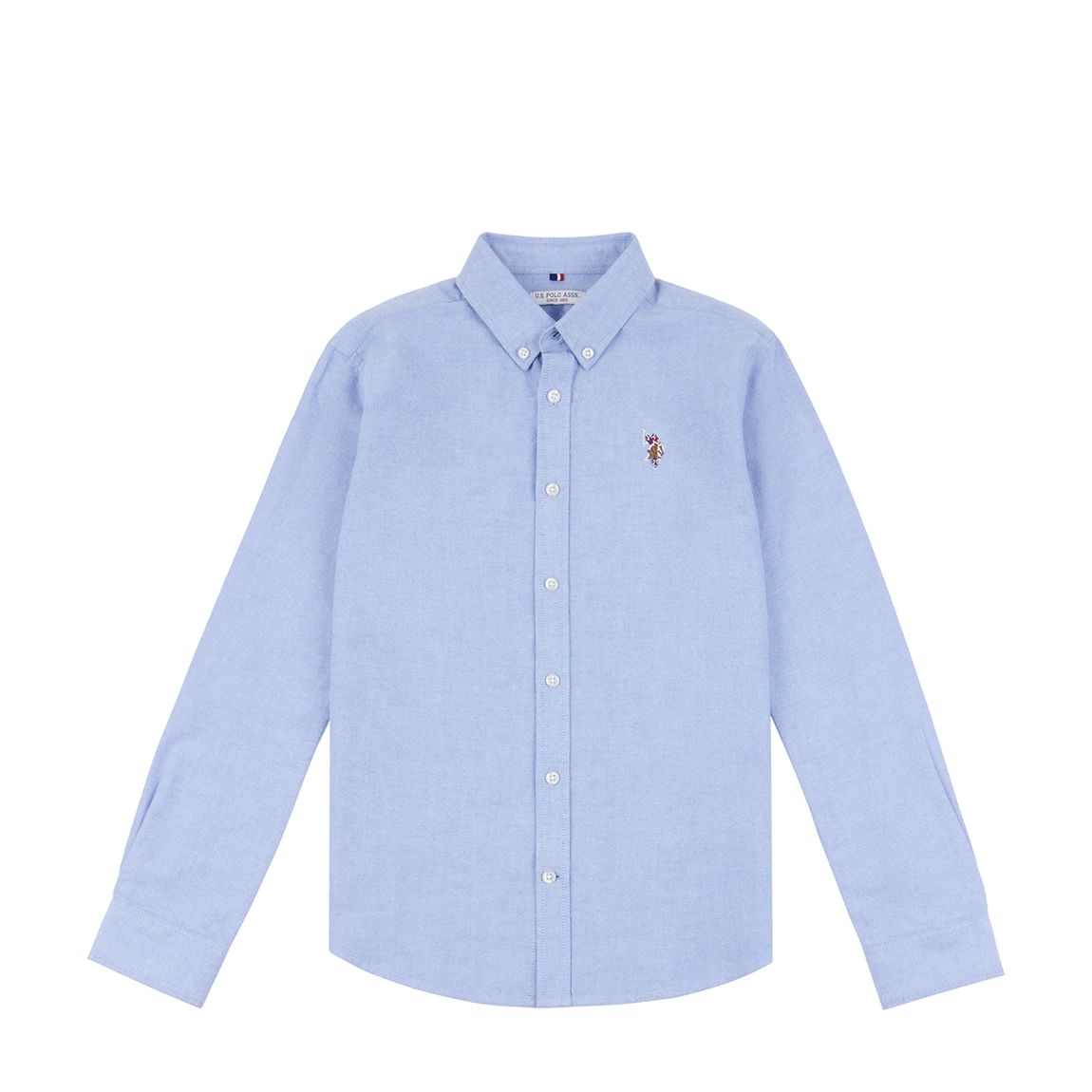 Boy's Blue Classic Logo Cotton Oxford Shirt main product photo