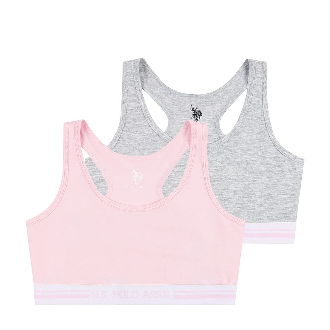 Teen Girl's Pink 2 Pack Cotton Blend Bralettes main product photo