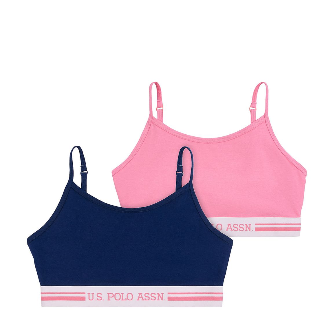 Teen Girl's Navy 2 Pack Cotton Blend Bralettes main product photo