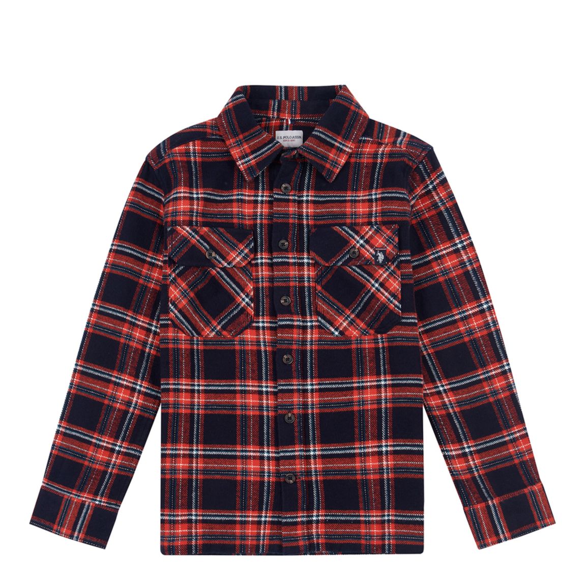 Teen Boy's Winter Twill Check Overshirt main product photo